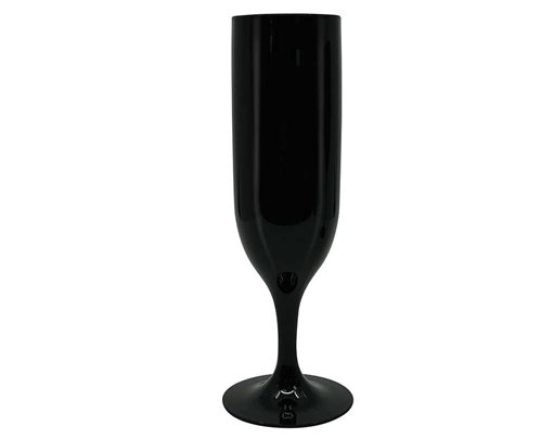 2PK BLACK REUSABLE CHAMPAGNE GLASSES