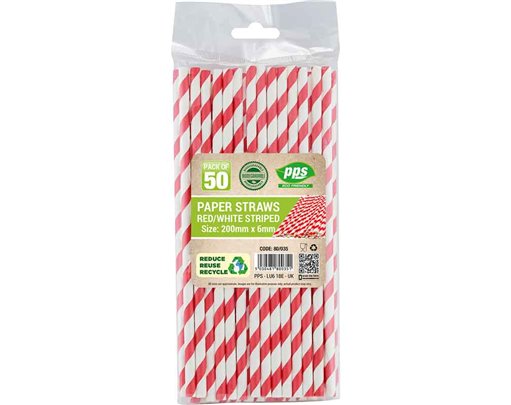 50PK PARTY PAPER STRAWS