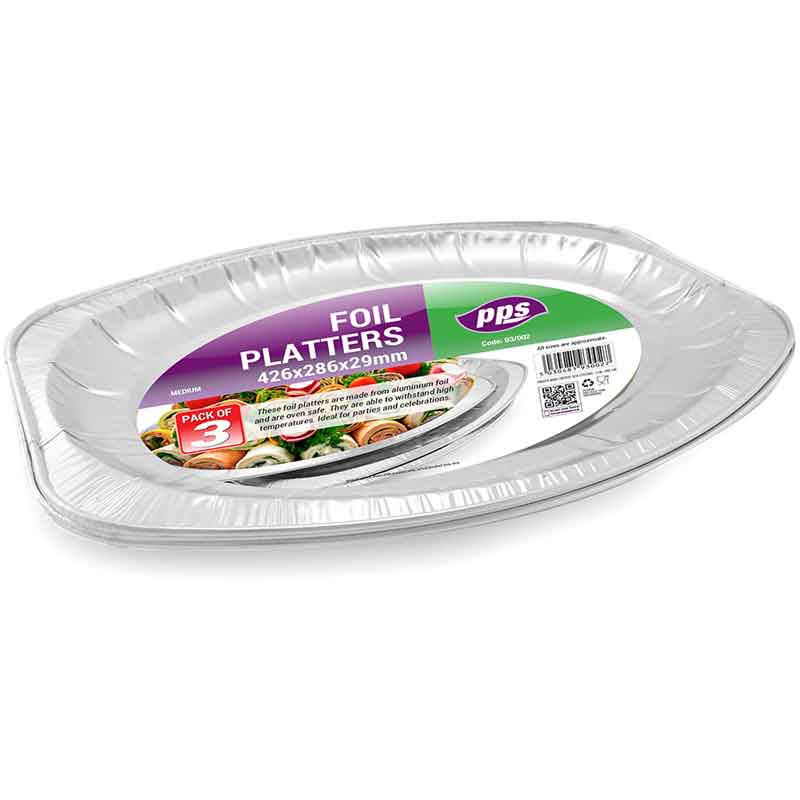 3PK 426x286 MEDIUM FOIL PLATTERS