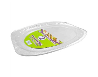 2PK  550x362x30mm LARGE FOIL PLATTER