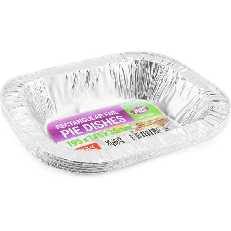 5PK 195x145x35mm FOIL PIE DISH