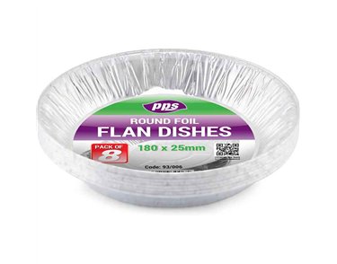 8PK 180x25mm FOIL FLAN DISHES