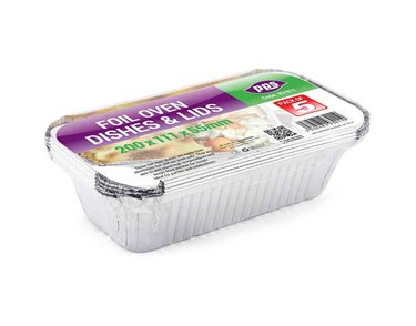 5PK LARGE FOIL OVEN DISHES & LIDS