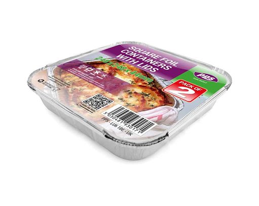 SQUARE FOIL CONTAINERS & LIDS