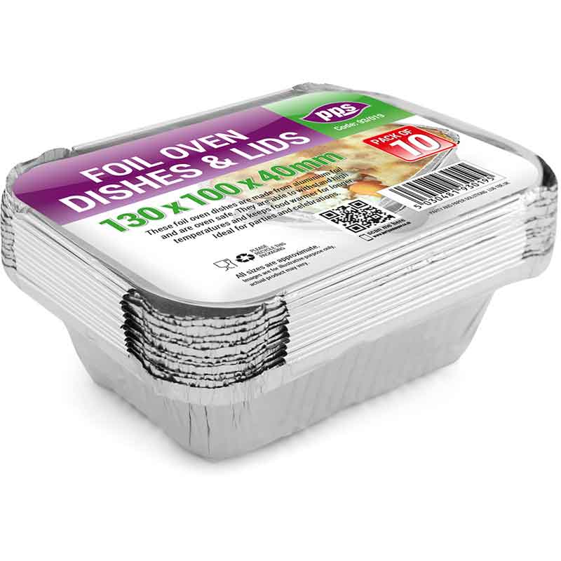 10PK SMALL FOIL OVEN DISHES
