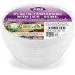 5PK 650ml PLASTIC ROUND FOOD CONTAINERS & LIDS