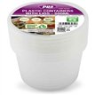 5PK 550ml PLASTIC ROUND FOOD CONTAINERS & LIDS
