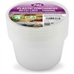 4PK 1000ml PLASTIC ROUND FOOD CONTAINERS & LIDS