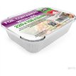 4PK 220x158x52mm FOIL CONTAINERS WITH LIDS