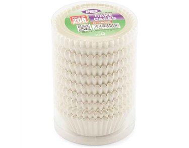 200PK WHITE BAKING CAKE CASES