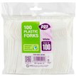 100PK WHITE PLASTIC FORKS
