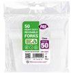 50PK CLEAR HEAVY DUTY PLASTIC FORKS