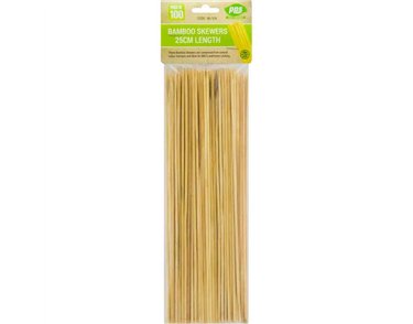 100PK 25cm BBQ SKEWERS