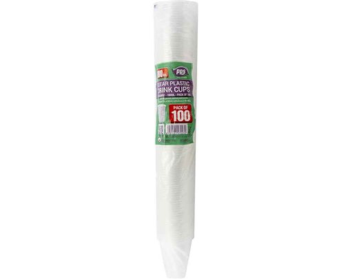 100PK 180ml CLEAR PLASTIC CUPS
