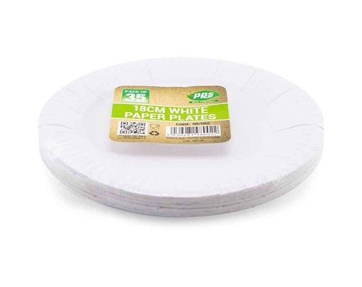 35PK 18cm WHITE PAPER PLATES