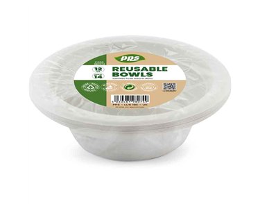 14PK 12pz WHITE PLASTIC BOWLS