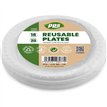 20PK 18cm WHITE PLASTIC PLATES
