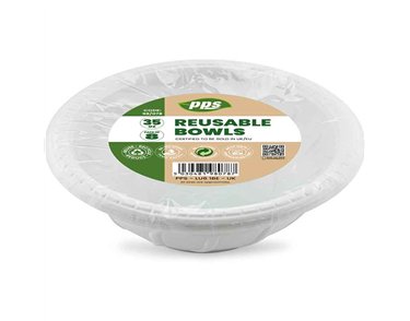 8PK 35oz WHITE PLASTIC SALAD BOWLS