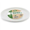6PK 26cm WHITE PLASTIC OVAL PLATES