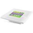 12PK 18cm WHITE PLASTIC SQUARE BOWLS