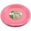 5PK 26cm PINK PLASTIC PLATES