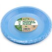 5PK 26cm LIGHT BLUE PLASTIC PLATES