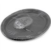 5PK BLACK PLASTIC OVAL PLATES