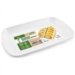 2PK WHITE PLASTIC SERVING TRAYS