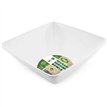2PK 28cm WHITE PLASTIC SQUARE SERVING BOWLS