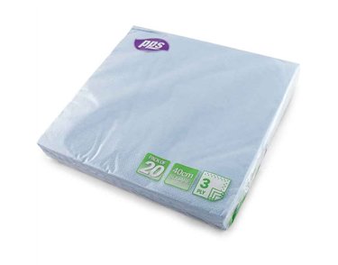 40cm 3PLY LIGHT BLUE NAPKINS