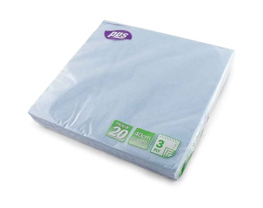 40cm 3PLY LIGHT BLUE NAPKINS