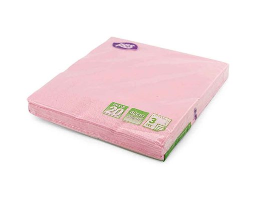 40cm 3PLY PINK NAPKINS