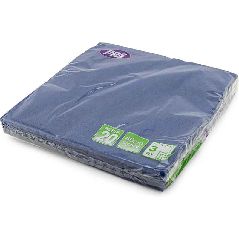 40cm 3PLY DARK BLUE NAPKINS