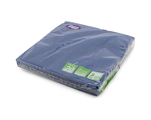 40cm 3PLY DARK BLUE NAPKINS