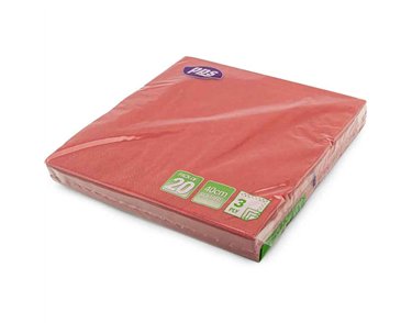 40cm 3PLY RED NAPKINS