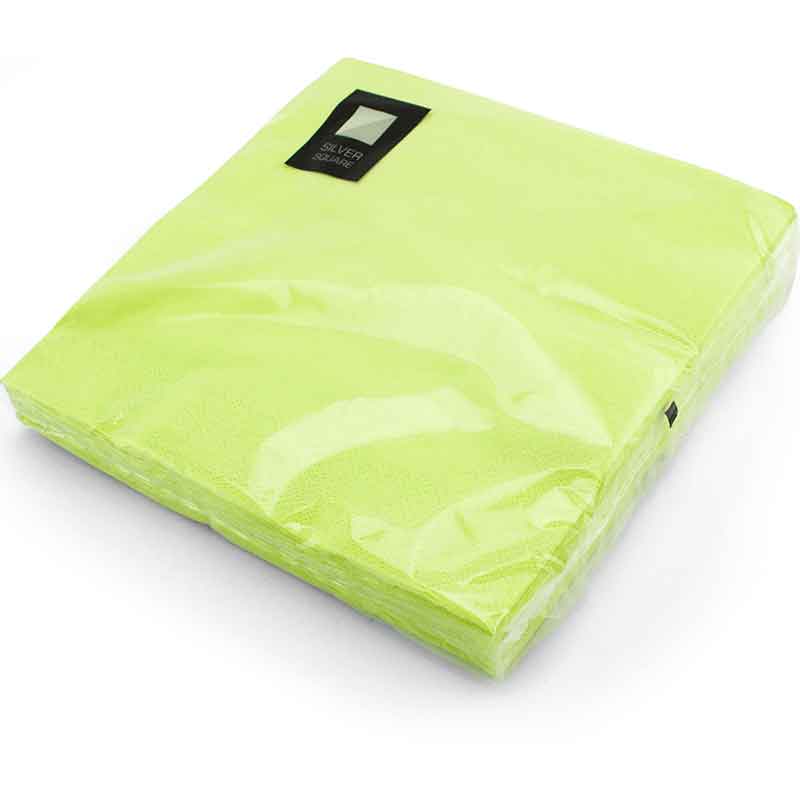 40cm 3PLY LIME GREEN NAPKINS
