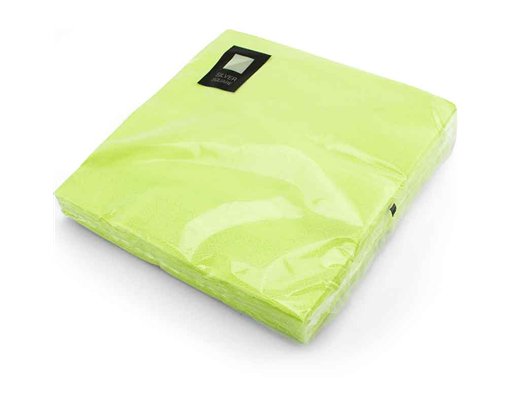 40cm 3PLY LIME GREEN NAPKINS