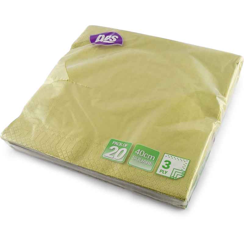 40cm 3PLY GOLD NAPKINS