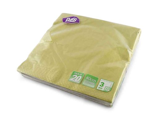 40cm 3PLY GOLD NAPKINS
