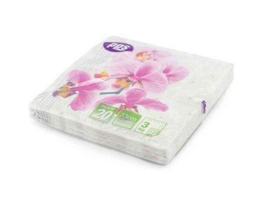 20PK 33cm 3PLY ORCHIDS NAPKINS