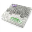20PK 33cm 3PLY BLACK & WHITE PAISLEY NAPKINS