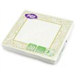 20PK 33cm 3PLY SQUARE GOLD BORDER NAPKINS