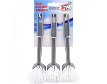 3PK PLASTIC DISH BRUSHES