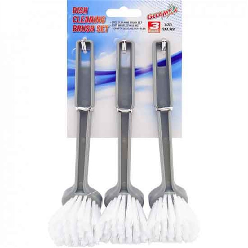 3PK PLASTIC DISH BRUSHES