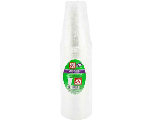50PK PLASTIC PINT GLASSES