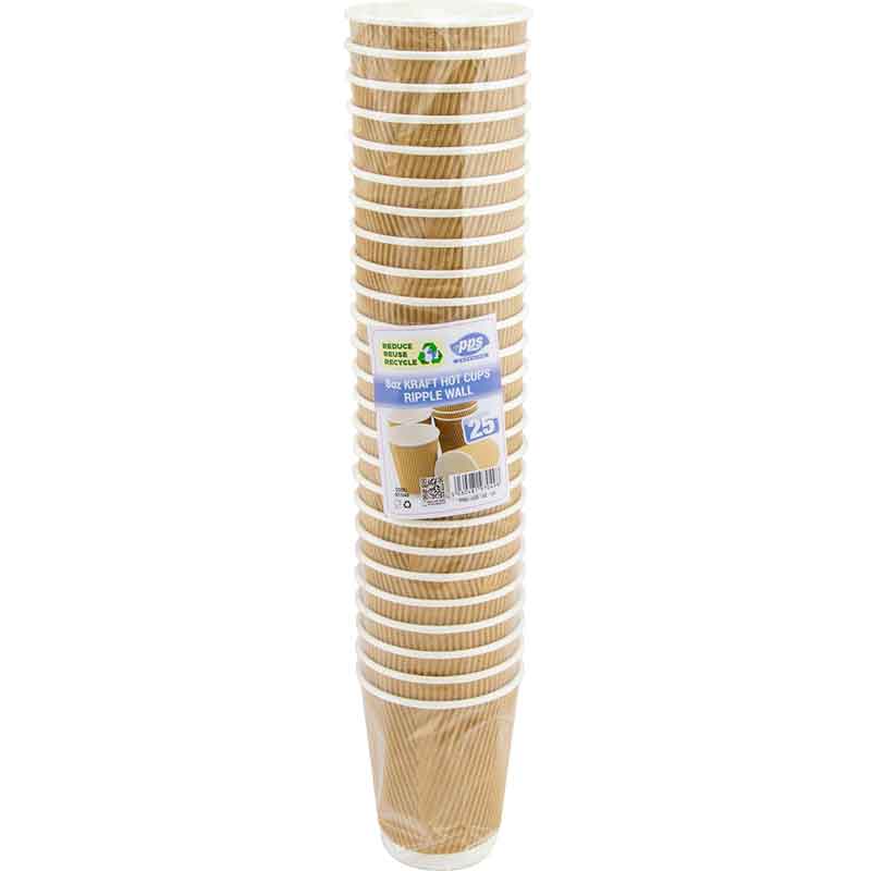 25PK 8oz RIPPLE DRINK CUPS
