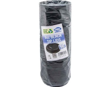 50PK 8oz BLACK DRINK CUP LIDS