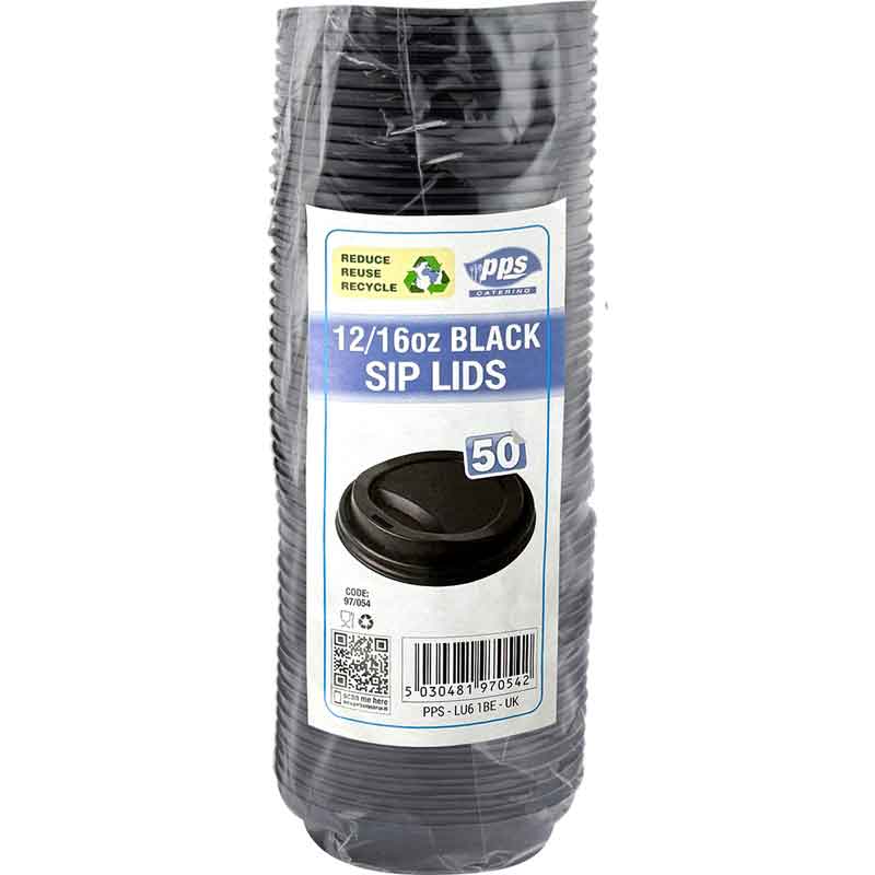 12oz BLACK DRINK CUP LIDS