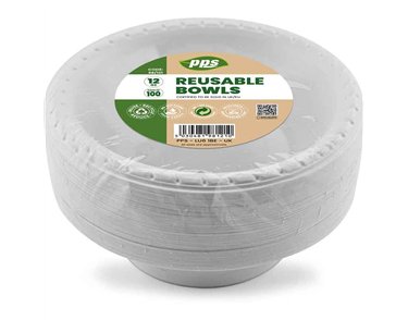 100PK 12oz WHITE PLASTIC BOWLS
