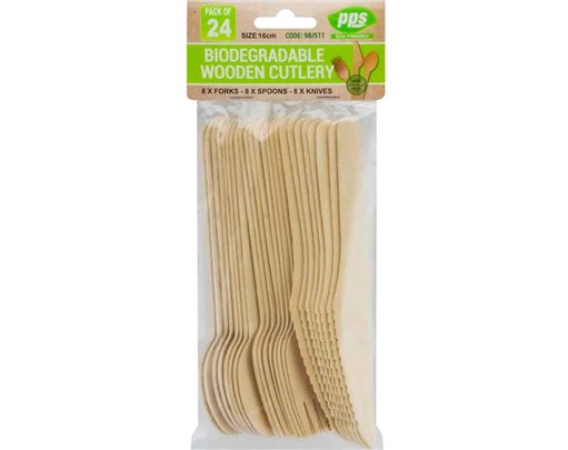 24PK ASST WOODEN CUTLERY